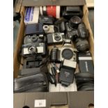 A COLLECTION OF CAMERAS TO INCLUDE PENTAX AND NIKON ETC
