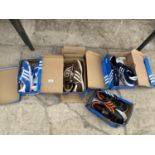 FOUR PAIRS OF ADIDAS TRAINING SHOES (3 X SIZE 10, 1 X SIZE 9)