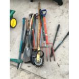 A COLLECTION OF VARIOUS GARDEN TOOLS