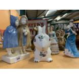 A SELECTION OF VARIOUS ORNAMENTS TO INCLUDE FIGURINES, RABBITS ETC