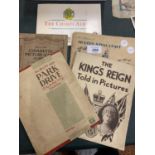 A GROUP OF CIGARETTE CARDS BOOKS, PARK DRIVE, KINGS REIGN ETC
