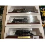 A COLLECTION OF MODEL TRAINS ON WOODEN PLINTHS TO INCLUDE A NORD ATLANTIC