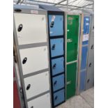 AN AS NEW BLUE AND BLACK FIVE DOOR LOCKER