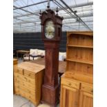 A REPRODUCTION 'TEMPUS FUGIT' LONGCASE CLOCK IN CHIPPENDALE STYLE CASE