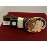 A LEATHER 'BETTY BOOP' BELT