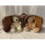 TWO STEIFF BEAR SUITCASES CONTAINING LOTTE AND FYNN