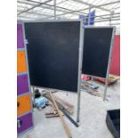 TWO NOTICE BOARDS/ SCREENS