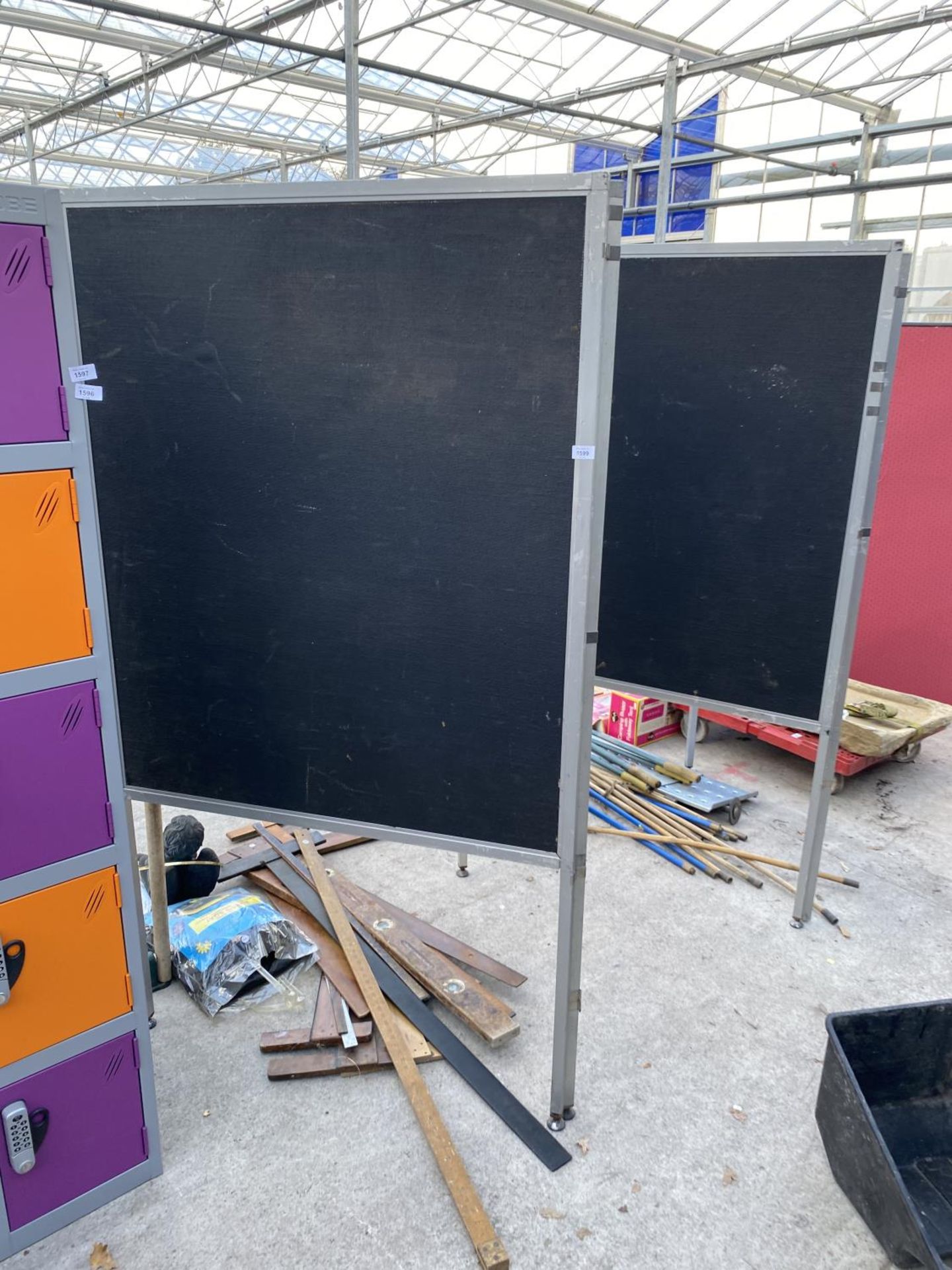 TWO NOTICE BOARDS/ SCREENS