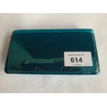 A BLUE NINTENDO 3DS, NO CHARGER NOT TESTED