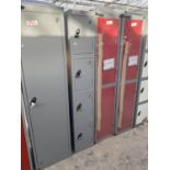 AN AS NEW GREY FOUR DOOR LOCKER