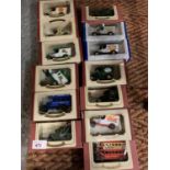 THIRTEEN BOXED OXFORD DIE CAST MODELS OF VANS