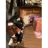 A LARGE ENESCO 'HAGRID AND FRIENDS' HARRY POTTER COOKIE JAR (LID A/F)