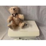 A STEIFF 'THE QUEENS 90TH BIRTHDAY BEAR' EXCLUSIVE TO DANBURY MINT BOXED WITH CERTIFICATE