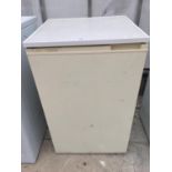 A WHITE TURBO LARDER UNDER COUNTER FRIDGE BELIEVED IN WORKING ORDER BUT NO WARRANTY