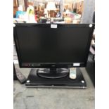 A LOGIK 21" TELEVISION/DVD PLAYER AND A TOSHIBA DVD PLAYER BELIEVED IN WORKING ORDER BUT NO WARRANTY