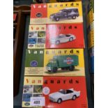 A COLLECTION OF FOUR VANGUARDS REPLICA MODEL VEHICLES TO INCLUDE A 'MARTINI' FORD THAMES TRADER VAN