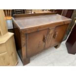 A MID 20TH CENTURY OAK SIDEBOARD, 48" WIDE