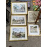 FIVE VARIOUS PRINTS - TWO OF BATEMILL, CROWN OF GOOSTREY ETC