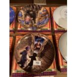 A PAIR OF HARRY POTTER ROYAL DOULTON DECORATIVE PLATES ' THE MIRROR HOLDS THE ANSWER' AND 'THE