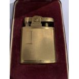 A BOXED YELLOW METAL RONSON LIGHTER