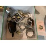A QUANTITY OF SMALL ITEMS TO INCLUDE WATCHES ETC