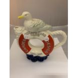 A CARDEW 1998-1999 LIFE BUOY TEAPOT WITH SEAGULL LID