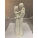 A SPODE FIGURINE EMBRACE BY PAULINE SHONE