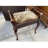 AN EDWARDIAN PIANO STOOL