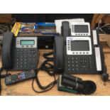 AN ASSORTMENT OF ELECTRICAL GOODS TO INCLUDE OFFICE PHONES AND A DVD PLAYER