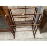 TWO VICTORIAN STYLE FIVE BAR TOWEL RAILS