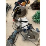 A MITRE SAW ALONG WITH CIRCULAR SAW ETC - W/O