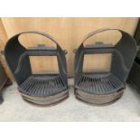 TWO VINTAGE CAST IRON FIRE PLACES