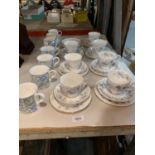 A COLLECTION OF VARIOUS BLUE AND WHITE TEA WARE TO INCLUDE COLCLOUGH ETC
