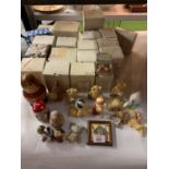 AN ASSORTMENT OF CHERISHED TEDDIES FIGURES TO INCLUDE AN ASSORTMENT OF RUSSIAN DOLLS