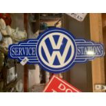 A METAL PLAQUE ' VW SERVICE STATION'