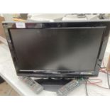 AN 18" PANASONIC TELEVISION WITH REMOTE CONTROL