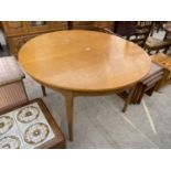 A VINTAGE G-PLAN STYLE EXTENDING DINING TABLE, 48" (EXTRA LEAF 18")