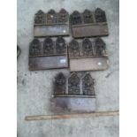 FOUR VINTAGE SALT GLAZED GARDEN EDGING TILES