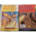 A FIRST EDITION COPY OF J K ROWLING'S 'HARRY POTTER AND THE GOBLET OF FIRE' AND 'THE ORDER OF THE