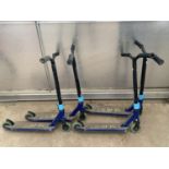 FOUR SLAM SCOOTERS