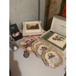 VARIOUS ITEMS TO INCLUDE A TIE AND CUFFLINK SET AND TABLE BALANCE ETC