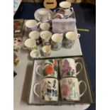 AN ASSORTMENT OF CERAMIC WARE TO INCLUDE A SET OF FOUR ROYAL BOTANIC GARDENS MUGS ETC