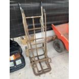 TWO METAL SACK TRUCKS