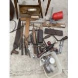 VARIOUS TOOLS- A MICROMETER, GAUGES, PLANE ETC