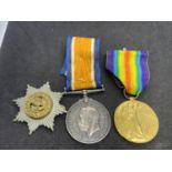 TWO WW1 MEDALS, A 1914-18 MEDAL AND A GREAT WAR FOR CIVILISATION WITH RIBBONS AWARDED TO PRIVATE T