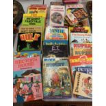 A LARGE COLLECTION OF CHILDRENS BOOKS TO INCLUDE VARIOUS ANNUALS