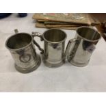 THREE RIFLE ASSOCIATION SHOOTING TROPHY TANKARDS