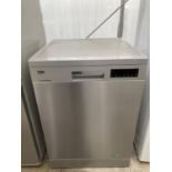 A BEKO UNDERCOUNTER SILVER DISHWASHER BELIEVED IN WORKING ORDER BUT NO WARRANTY