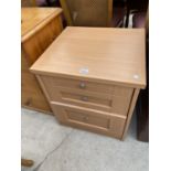 A MODERN BEDROOM CHEST OF THREE DRAWERS