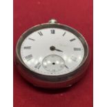 A SILVER POCKET WATCH BIRMINGHAM 1893 W G HAMMOND (A/F)